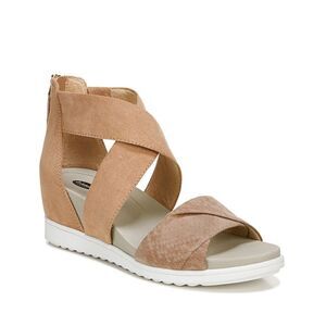 New! DR. SCHOLL'S Golden Hour Microfiber Gladiator Sporty Wedge Sandals Shoes